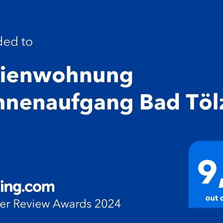 Ferienwohnung Sonnenaufgang Bad Toelz Exteriör bild